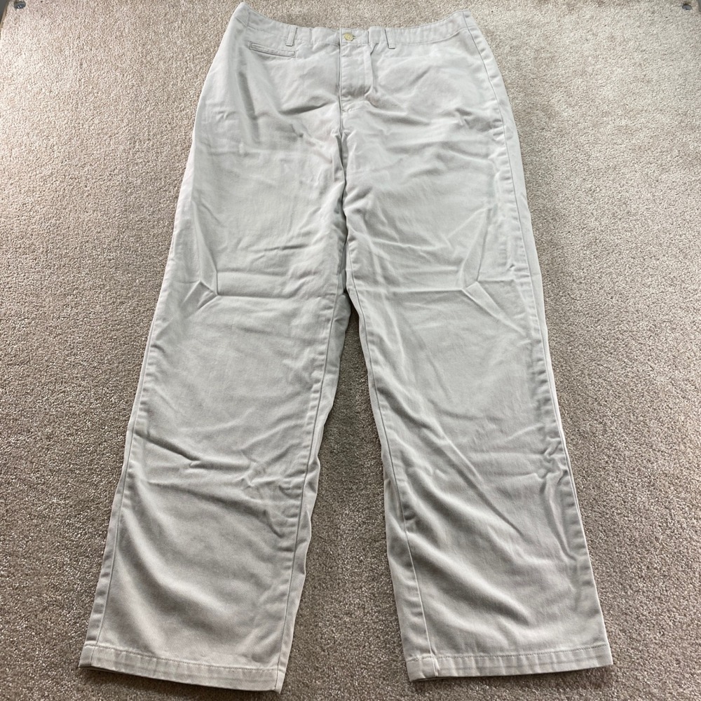 Ralph Lauren Sport Chino Pants Womens 12 Beige Cotton Straight Leg Trousers‎